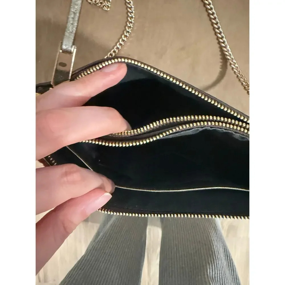 Coach Metallic Taupe Crossbody Purse - Picture 2 of 4